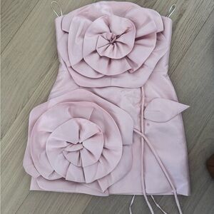 Elegant Pink Floral Mini Dress